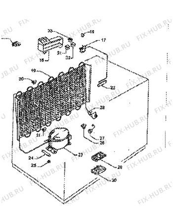 Взрыв-схема холодильника Zanussi ZCF132 - Схема узла Cooling system 017